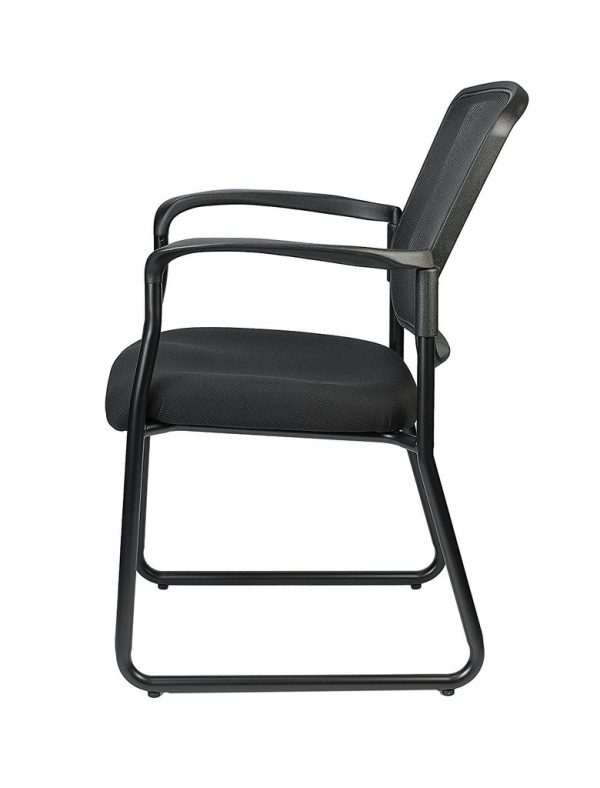25.5" x 23.5" x 35.5"Black Mesh Fabric Guest Chair - Image 2