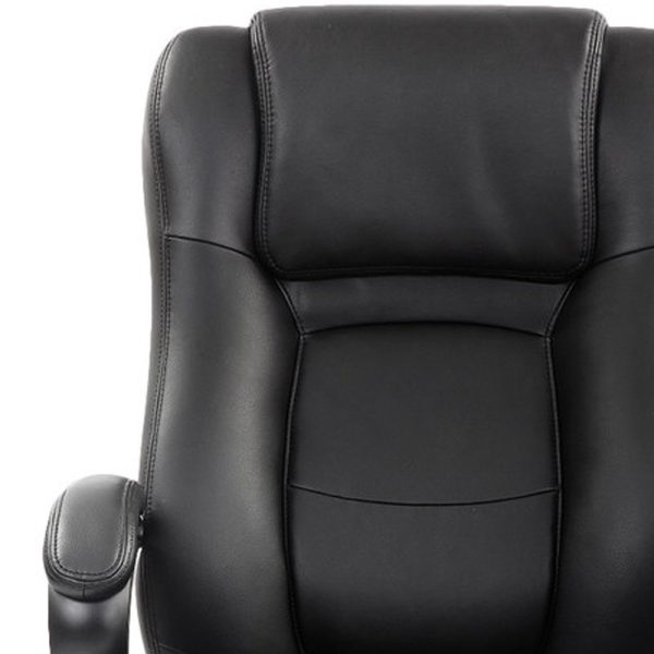 26.37" x 27.55" x 44.8" Black Leather Chair - Image 3