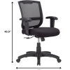 27" x 27" x 40.9" Black  Mesh   Fabric Chair - Image 2