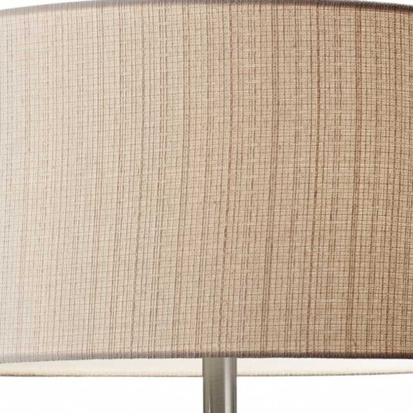 60" Solid Wood Novelty Floor Lamp With Beige Drum Shade - Image 5