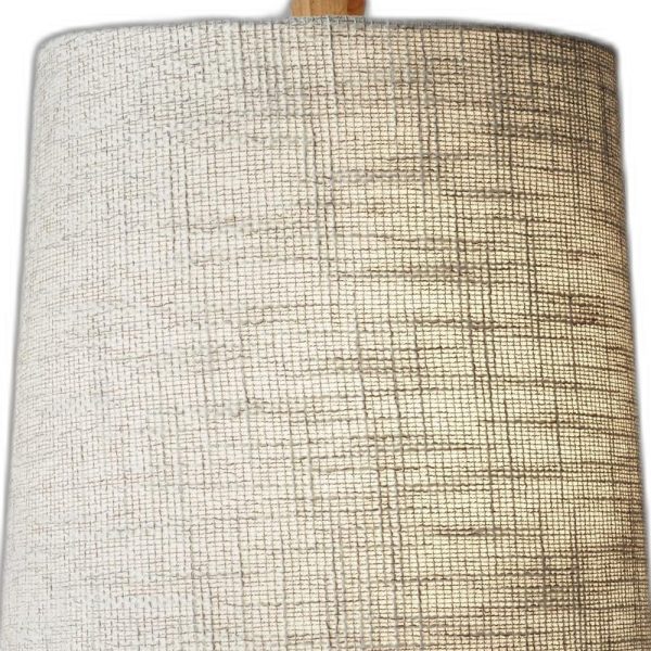 Natural Wood Finish Geometric Base Table Lamp - Image 4