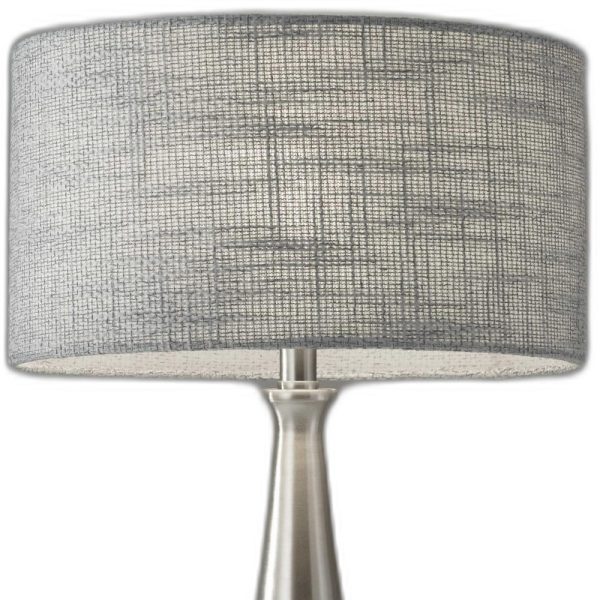 Brushed Steel Metal Finish Tapered BasecTable Lamp - Image 4