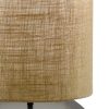 47" Black Two Light Column Floor Lamp With White Drum Shade - Image 2