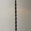 Floor Lamp Black Metal Textured Pole