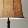 Floor Lamp Black Metal Textured Pole - Image 3