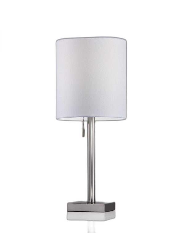 Brushed Steel Metal Table Lamp - Image 3