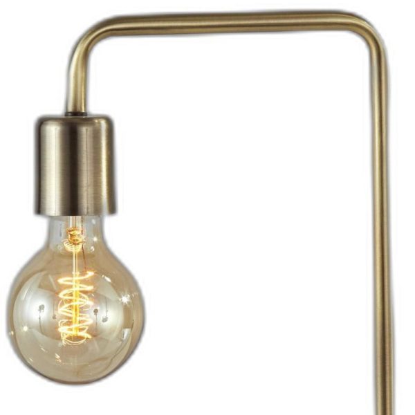 Industrial Antique Brass Finish Metal Desk Lamp With Vintage Edison Bulb - Image 4
