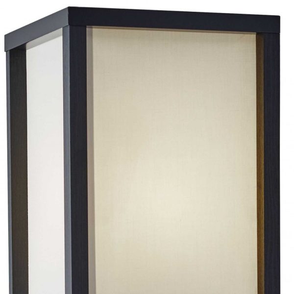 63" Solid Wood Column Floor Lamp With White Rectangular Shade - Image 4