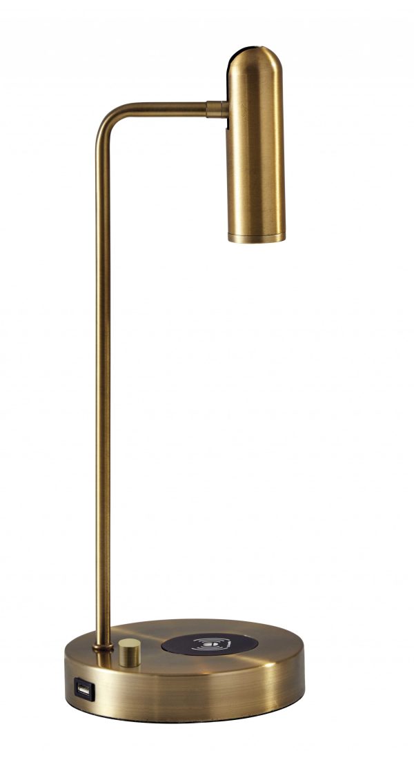 Ultra Sleek Brass Metal LED Desk Lamp - Image 5