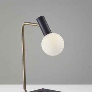 Retro White Globe LED Desk Lamp