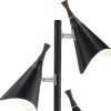 Three Light Floor Lamp in Matte Black Metal - Image 5