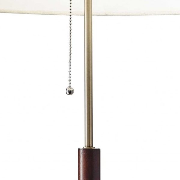 66" Traditional Shaped Floor Lamp With Brown Drum Shade - Image 5