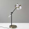 29" Gold Metal Standard Table Lamp With White Shade - Image 2