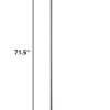 Elemental Brushed Steel Metal Torchiere with White Cone Shade - Image 2
