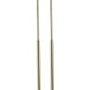 Dual Pole Floor Lamp in Brushed Steel Metal - Image 2
