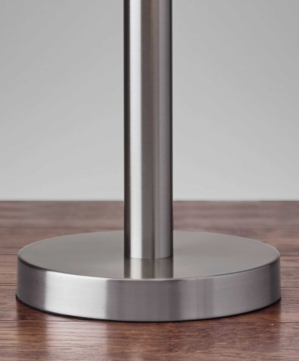 Classic Brushed Steel Metal Table Lamp - Image 3