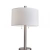 Classic Brushed Steel Metal Table Lamp - Image 4