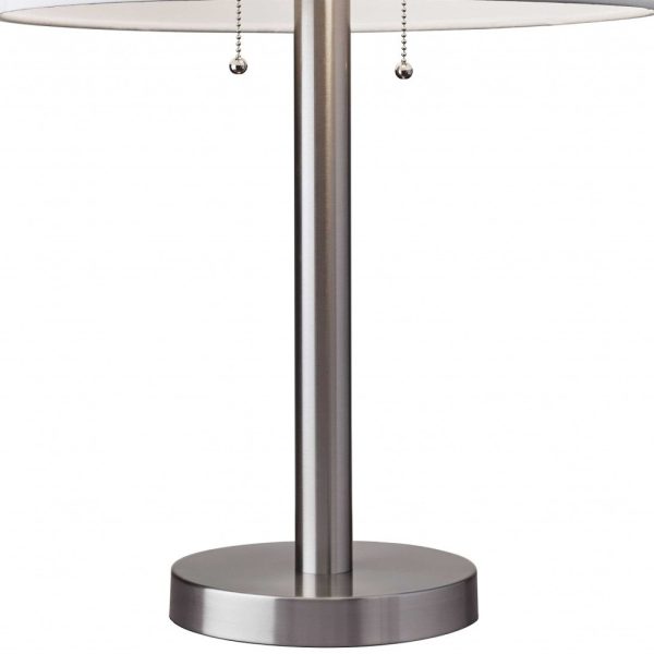 Classic Brushed Steel Metal Table Lamp - Image 5