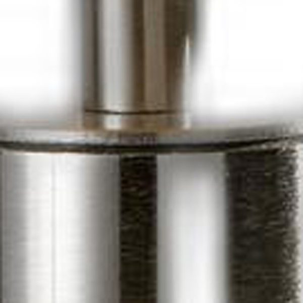 Brushed Steel Metal Stout Pole with Tall Silk Shade Table Lamp - Image 5