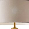 69" Brass Traditional Shaped Floor Lamp With White Drum Shade