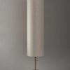59" Brass and Wood Textured Cylinder Beige Floor Lamp - Image 2