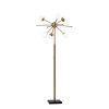64" Brass Six Light Novelty Floor Lamp