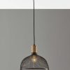 Caged Black Metal Large Ceiling Pendant
