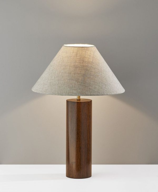 Canopy Walnut Wood Block Table Lamp - Image 3