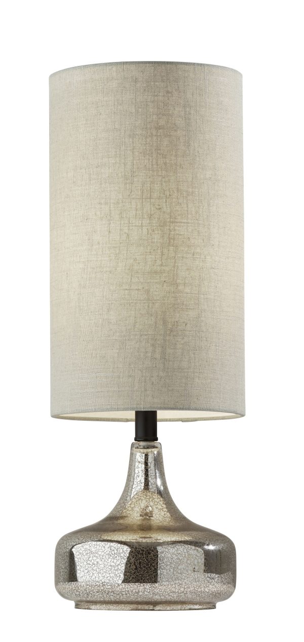 Dewdrop Black Metal Mercury Glass Table Lamp - Image 2