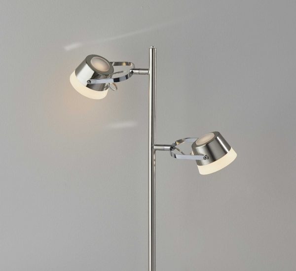 Hollywood Spotlight Brushed Steel Metal LED Table Lamp - Image 2
