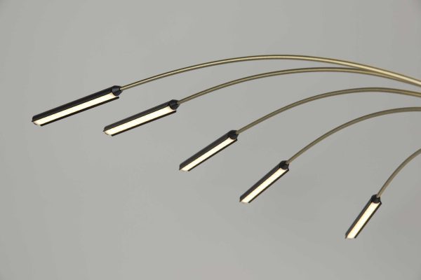 Five Finger Black Metal Multi Mode LED Floor Lamp - Image 2
