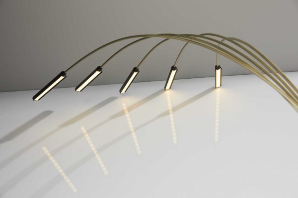 Five Finger Black Metal Multi Mode LED Floor Lamp - Image 3