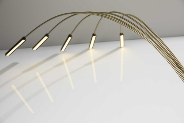 Five Finger Black Metal Multi Mode LED Floor Lamp - Image 4