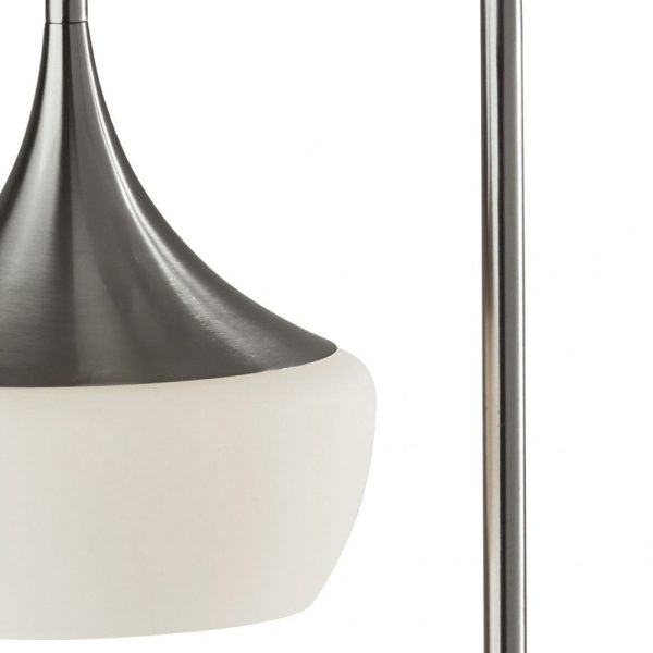 64" Task Floor Lamp With White Bowl Shade - Image 5