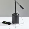 Black Metal Saucer LED Adjustable Desk Lamp - Image 5