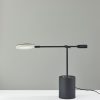 Three Color Adjustable Floor Lamp Black Metal Saucer LED - Image 4
