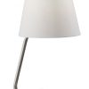 Palm Desert Brushed Steel Metal Charging Table Lamp - Image 2