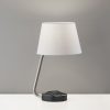 Palm Desert Brushed Steel Metal Charging Table Lamp - Image 4