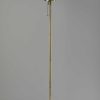 65" Black Torchiere Floor Lamp With White Globe Shade