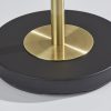 65" Black Torchiere Floor Lamp With White Globe Shade - Image 2