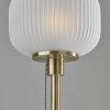 65" Black Torchiere Floor Lamp With White Globe Shade - Image 3