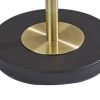 65" Black Torchiere Floor Lamp With White Globe Shade - Image 4