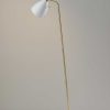 59" White Task Floor Lamp With White Cone Shade - Image 3