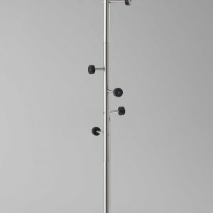 12" X 67.5" Brushed Steel Brushed Steel Coat Rack