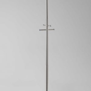 13" X 67" Brushed Steel Brushed Steel Coat Rack
