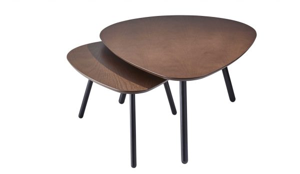 30.71" X 41.34" X 17" Walnut  Nesting Coffee Table - Image 2