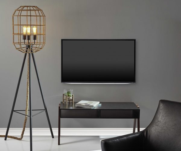 Modern Retro Black and Walnut Finish Coffee Table - Image 4