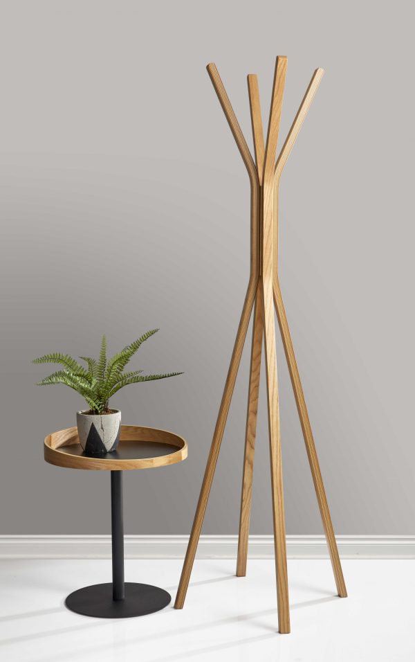 16.5" X 16.5" X 68.25" Natural  Coat Rack - Image 3