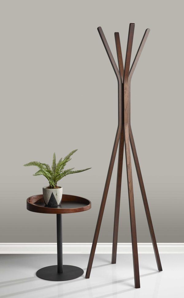 16.5" X 16.5" X 68.25" Walnut  Coat Rack - Image 3