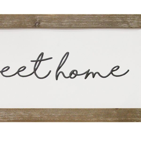 Scripted Home Sweet Home Metal & Wood Wall Decor - Image 3